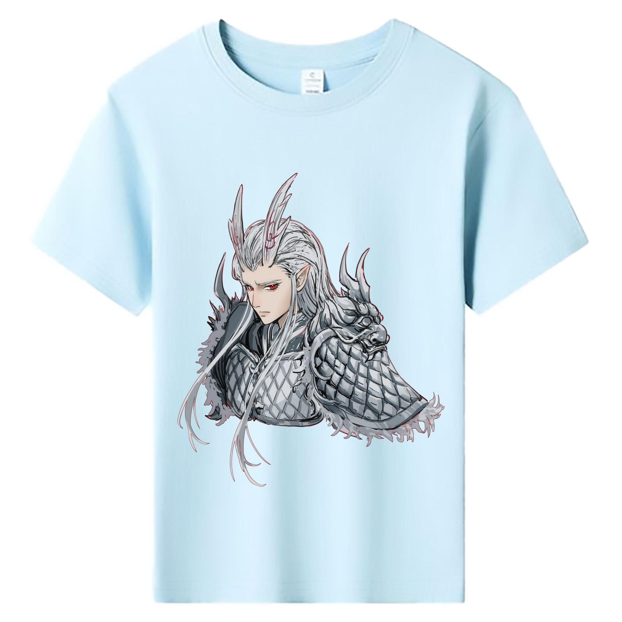 （画像用） Ne Zha 2 ナタ 魔童の大暴れ 綿100％キッズTシャツ（フロントプリント）
